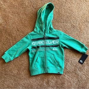 NEW Quicksilver green zippered jacket, 12 month infant